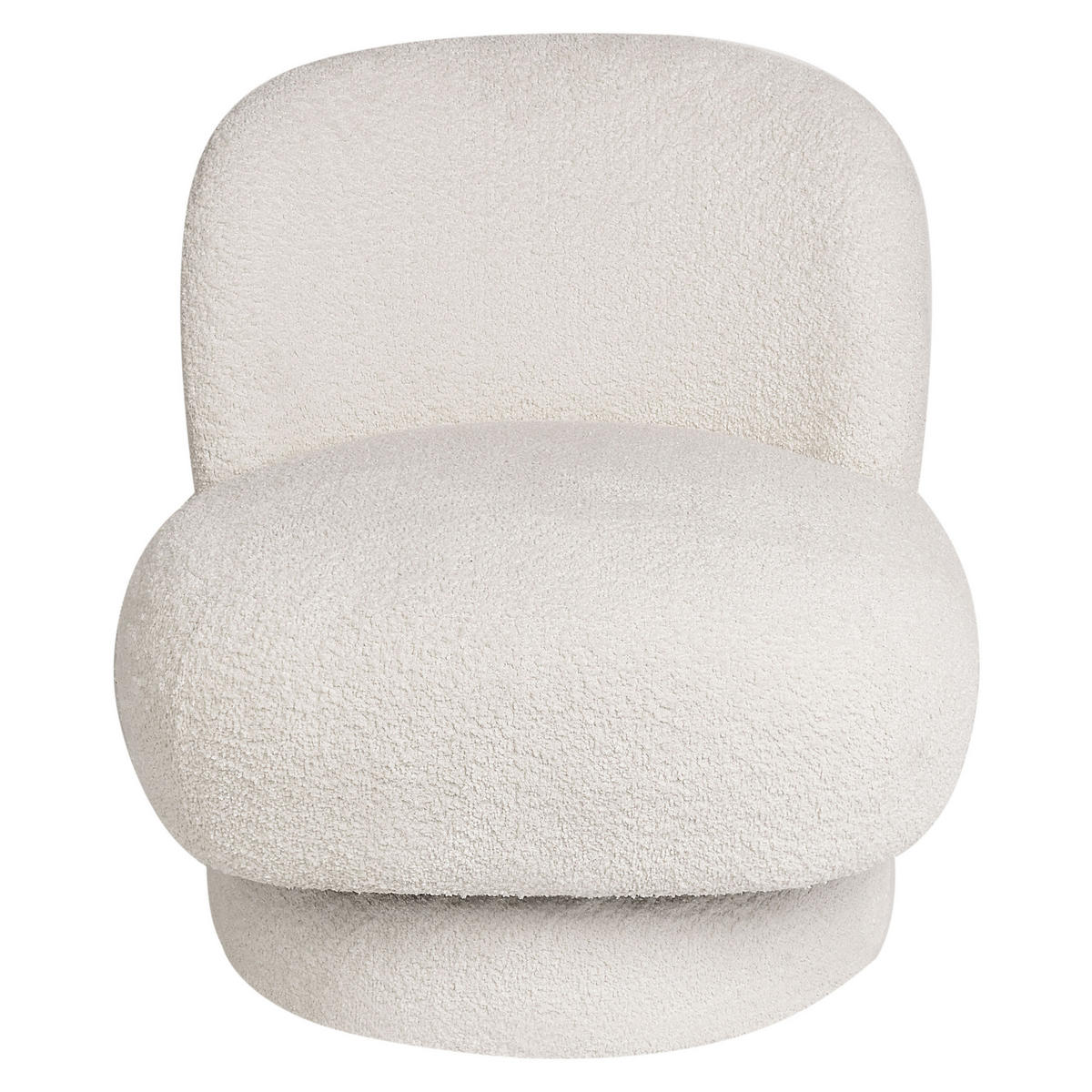 SESSEL Cremeweiß Aylo - Weiß, Textil (60/65/70cm) - Beliani
