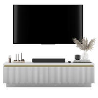 TV-SCHRANK Selene 140 cm Weiß matt Glamour - Weiß, Holzwerkstoff (140/37/35cm) - Meble Lindner