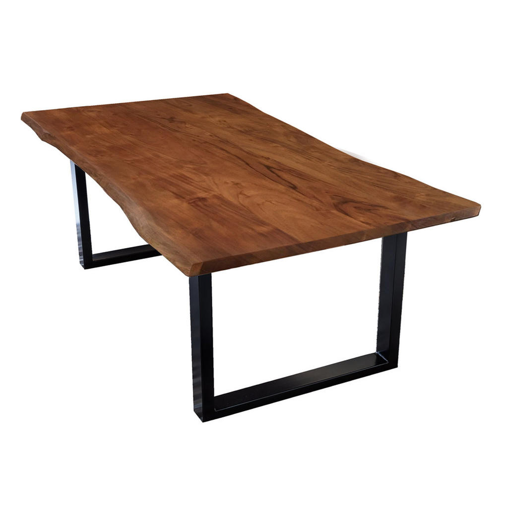 Thumbnail - SAM Esstisch, Braun, Holz, Echtholz,Akazie, Rechteckig,Quadratisch, U-Form, 120x77x80 cm, Esszimmer, Tische, Esstische