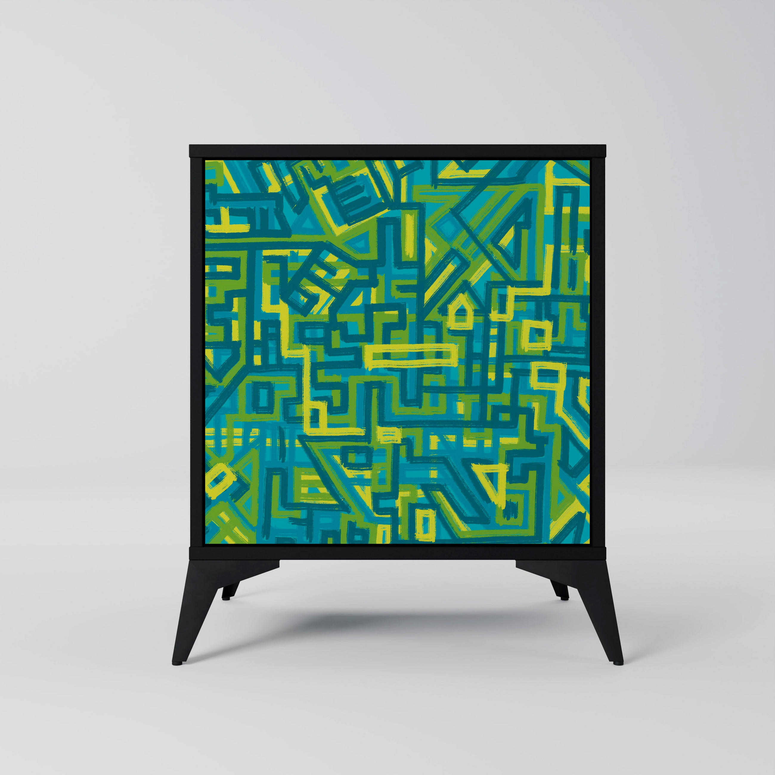 SpaceRebels Sideboard Schwarz 57.5x70.5x42 cm