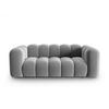 SOFA Lupine aus Samt grau 2 Sitzplätze - Grau, Textil (200/70/95cm) - Micadoni