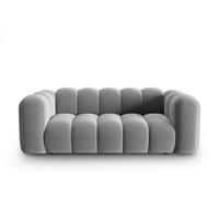 SOFA Lupine aus Samt grau 2 Sitzplätze - Grau, Textil (200/70/95cm) - Micadoni