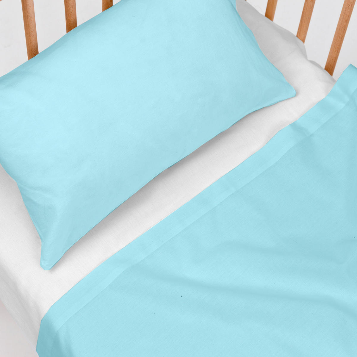 BETTWÄSCHE 2er-Set teiliges basic 120x180 cm (kinderbett) blau - Blau, Textil (120/180cm) - Happy Friday