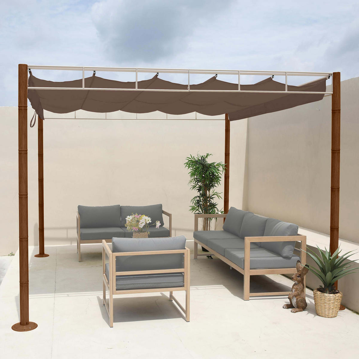 PERGOLA Braun - Braun, Textil (290/220/290cm) - MCW