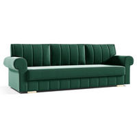 SOFA Grün INES Mit Steppnähten - Grün, Textil (237/90/85cm) - Sepro Meble