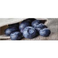 GLASBILD 80x30 cm Küche Obst blau - Blau, Glas (80/30cm) - artissimo