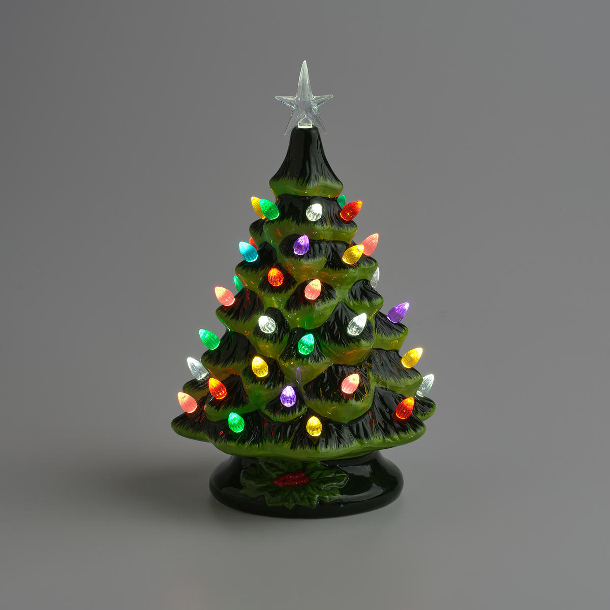 LEDFIGUR Starferno, Grün, 30.5 x 17.5 x 18.6 cm, Dekorative Weihnachtsdeko - Grün, Keramik (17.5/30.5/18.6cm) - home&you