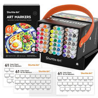MARKER Set 61 Farben mit Blender - Multicolor, Kunststoff (10/10/15cm)