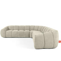 ECKSOFA RECHTS/LINKS FLAVA, Ecru - Ecru, Holz/Holzwerkstoff (310/310cm) - KONSIMO®