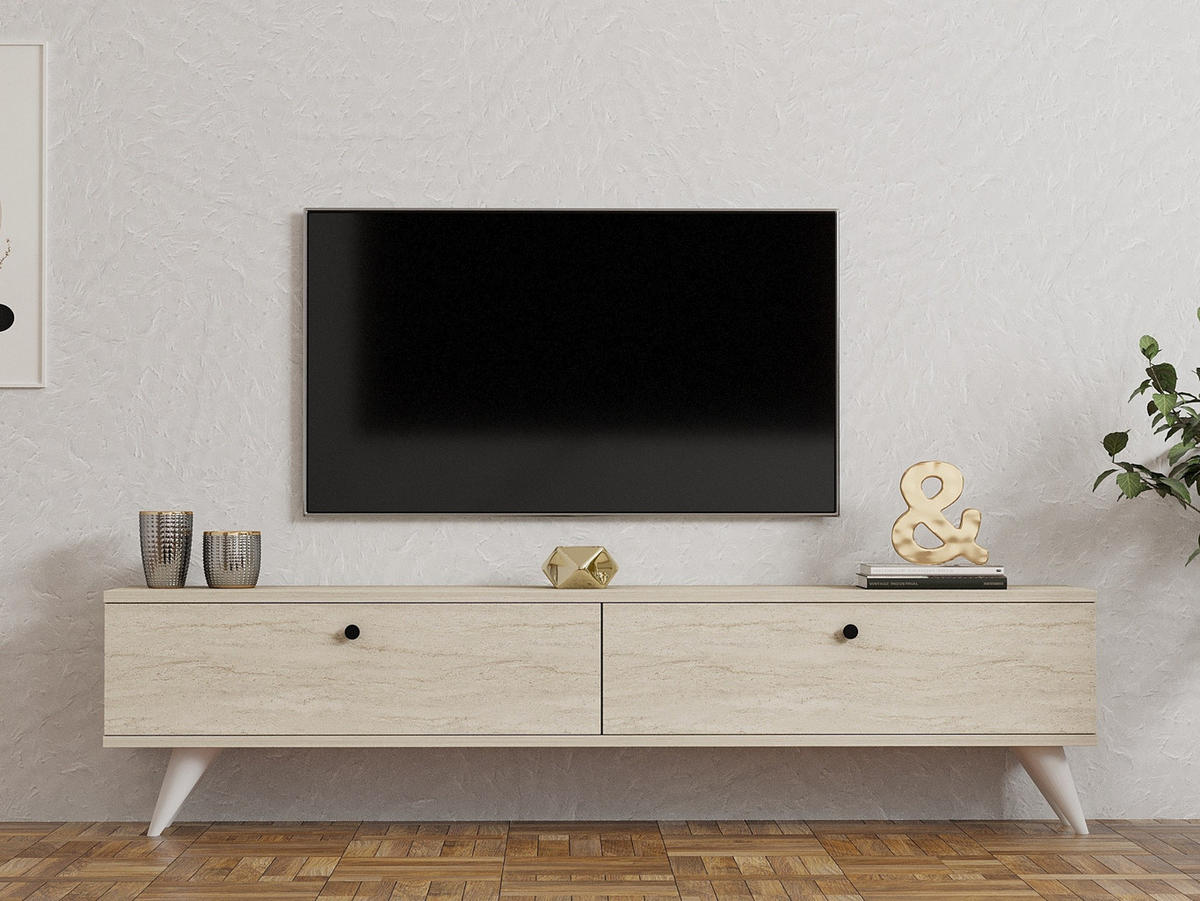 TV-MÖBEL parlak beige - Beige, Holz (25/40/160cm) - Habitat Garten