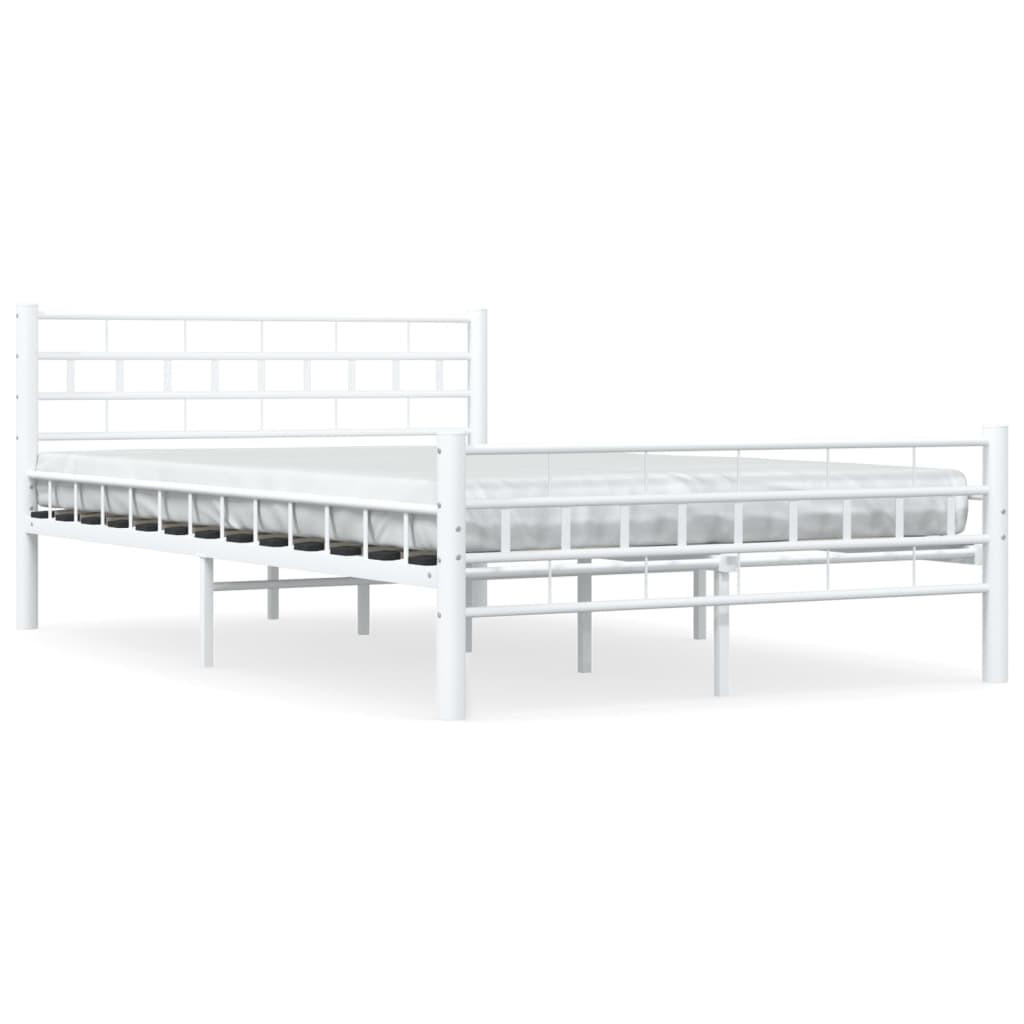 METALLBETT Holmes 147/210 cm - Weiß, Metall (140/200cm) - Nettlife