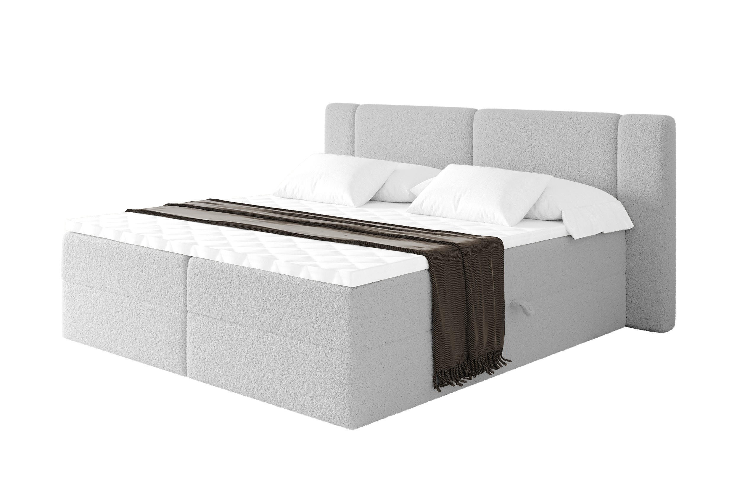 ALTDECOR POSTEL boxspring s matrací H3 - EVON - 160x200 cm Světle šedá