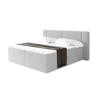 BOXBETT mit Matratze H3 - EVON - 140x200 cm Hellgrau - Hellgrau, Holzwerkstoff (140/200cm) - ALTDECOR