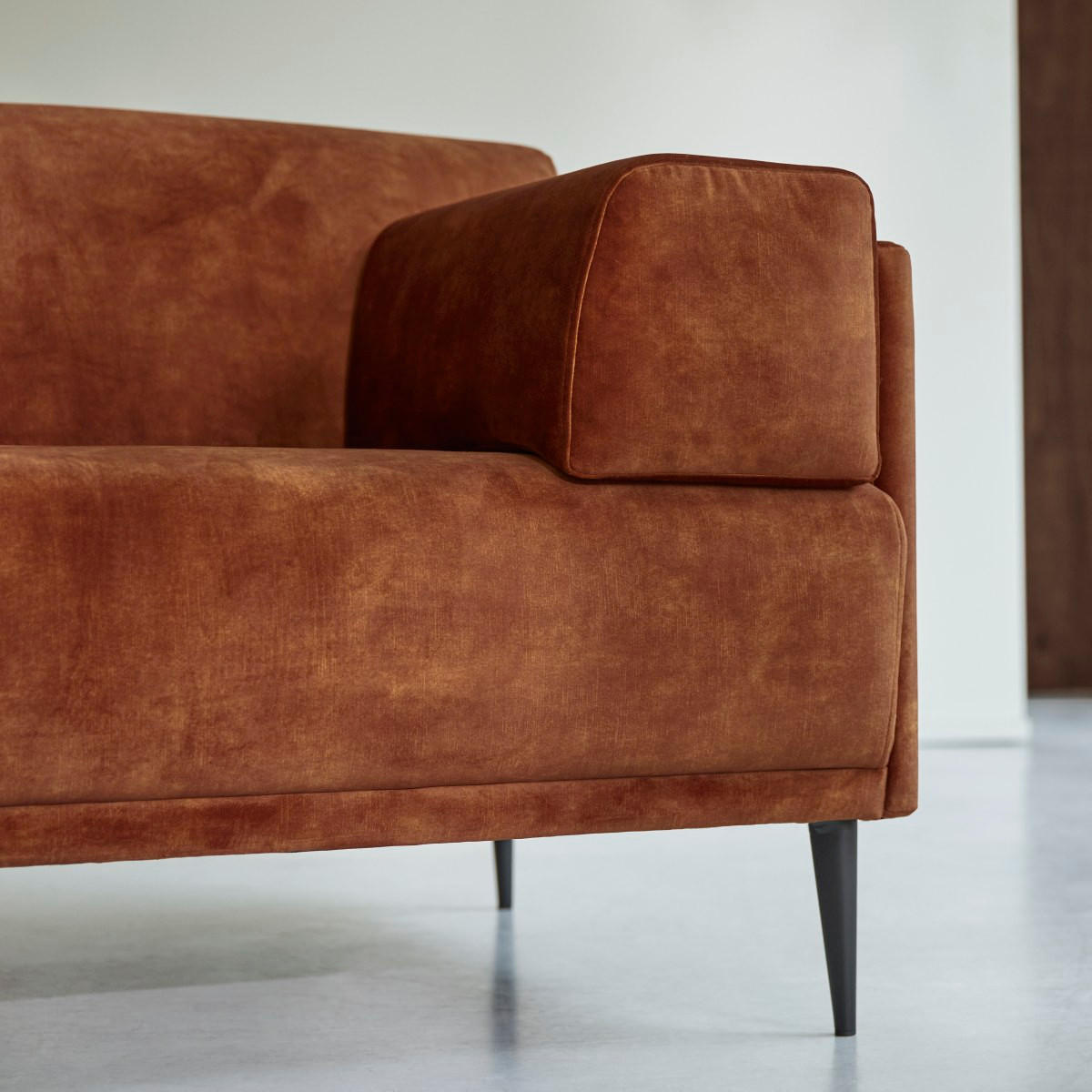 SOFA Finn Terrakotta aus Stoff - Terracotta, Textil (160/81/87cm) - Tikamoon