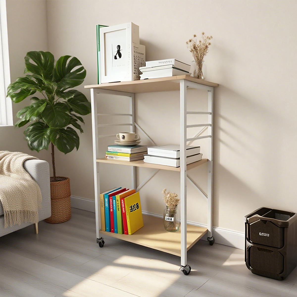 KÜCHENWAGEN - Multicolor, Holzwerkstoff/Metall (60/89/40cm) - Relaxdays