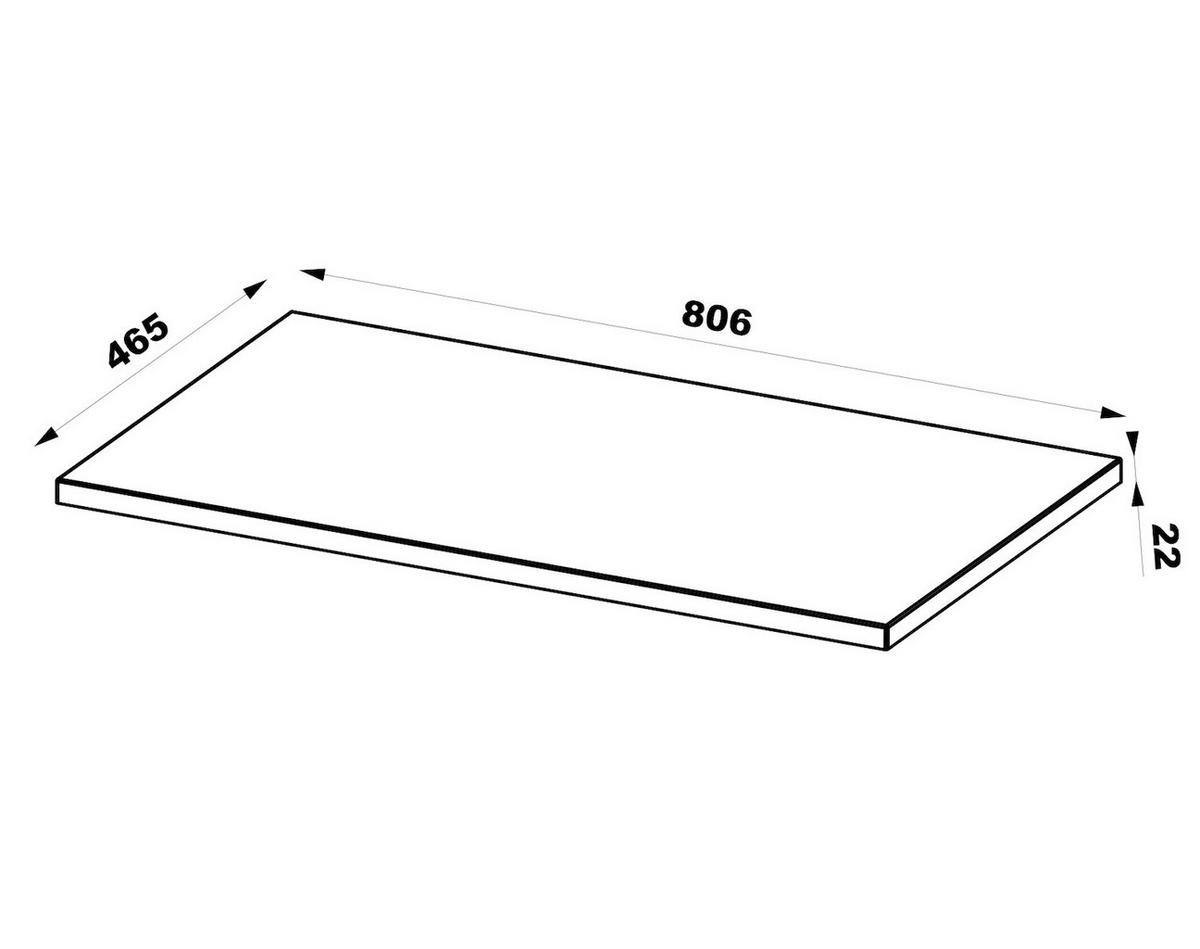 WASCHBECKENUNTERSCHRANK Azore 2 Schubladen Schwarz Matt - 80 x 46 x 52 cm - Schwarz, Holz (80/46/50cm) - Badplaats