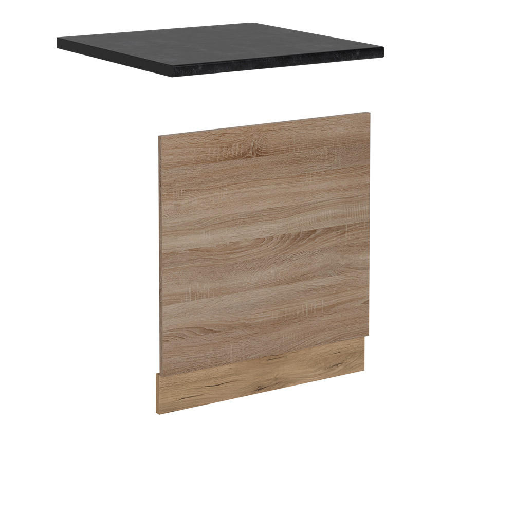 GESCHIRRSPÜLBLENDE R-Line Sonoma 60 cm , AP Anthrazit - Honigeiche/Eiche Wotan, Holzwerkstoff (60/57.2/1.6cm) - Vicco