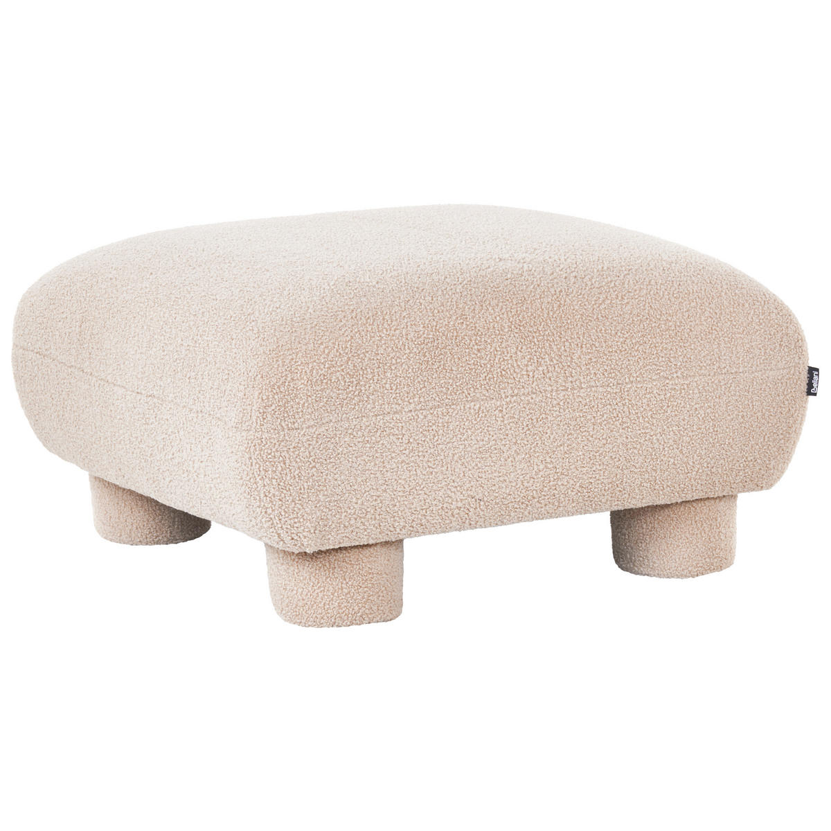 OTTOMANE Bouclé Beige Mjalbi - Beige, Textil (78/41/78cm) - Beliani