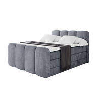 BOXBETT mit Matratze H3|H4 und Lattenrost - NINA-Z KING - 200x200 cm Casablanca - Grau - Anthrazit, Holzwerkstoff (200/200cm)
