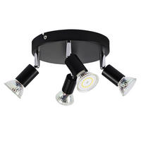 DECKENSTRAHLER Birtha 4-flammig 18/18/11 cm - Schwarz, Metall (18/18/11cm) - Nettlife