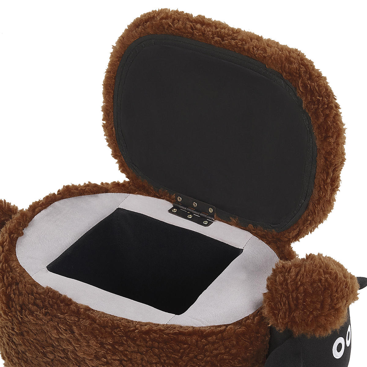 TIERHOCKER Sheep 35/55/40 cm - Braun, Kunststoff/Textil (55/40/35cm) - Beliani