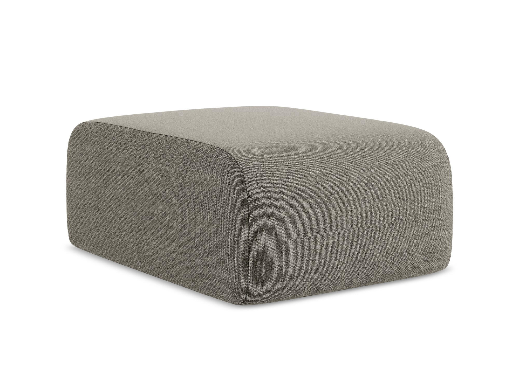 POUF Bouclé Stoff Grau - Schwarz/Grau, Holzwerkstoff/Kunststoff (72/42/94cm) - Makamii
