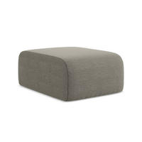 POUF Bouclé Stoff Grau - Schwarz/Grau, Holzwerkstoff/Kunststoff (72/42/94cm) - Makamii