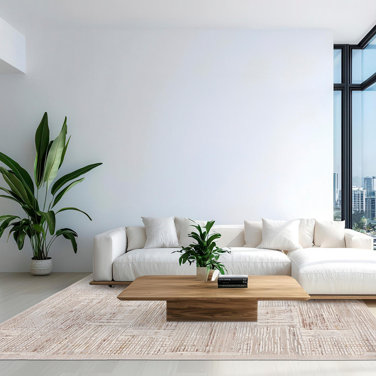 MAZOVIA TEPPICH SE21A - Creme - 160 x 230 cm - Ecru/Beige, Textil (160/230cm) - Mazovia