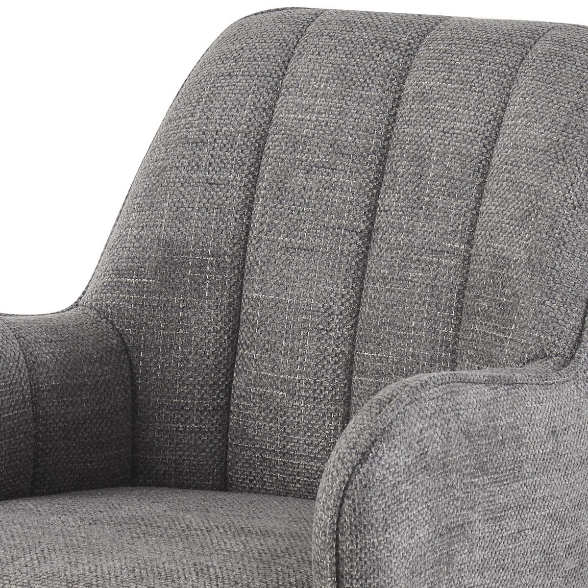 ESSZIMMERSTUHL THOMAS-MAJA 2er-Set 4-Fuss-Gestell - Weiß/Grau, Textil (58/87/62cm) - DUBI Möbel