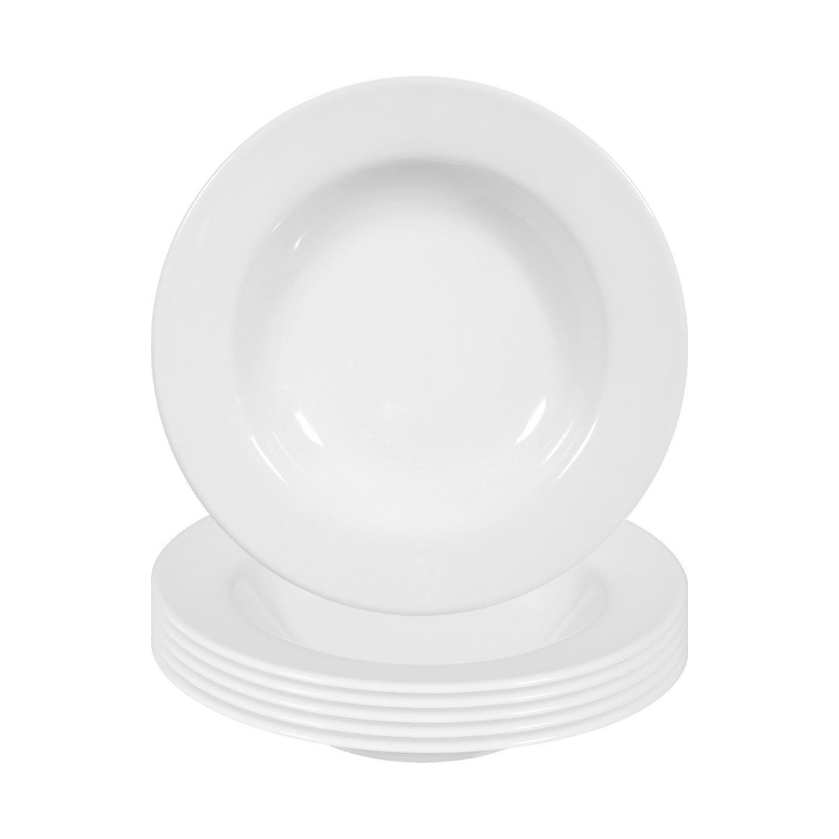 SUPPENTELLER Rondo/Liane weiß ø 22,3 cm 6er Set - Weiß, Keramik (22.2cm) - Seltmann Weiden