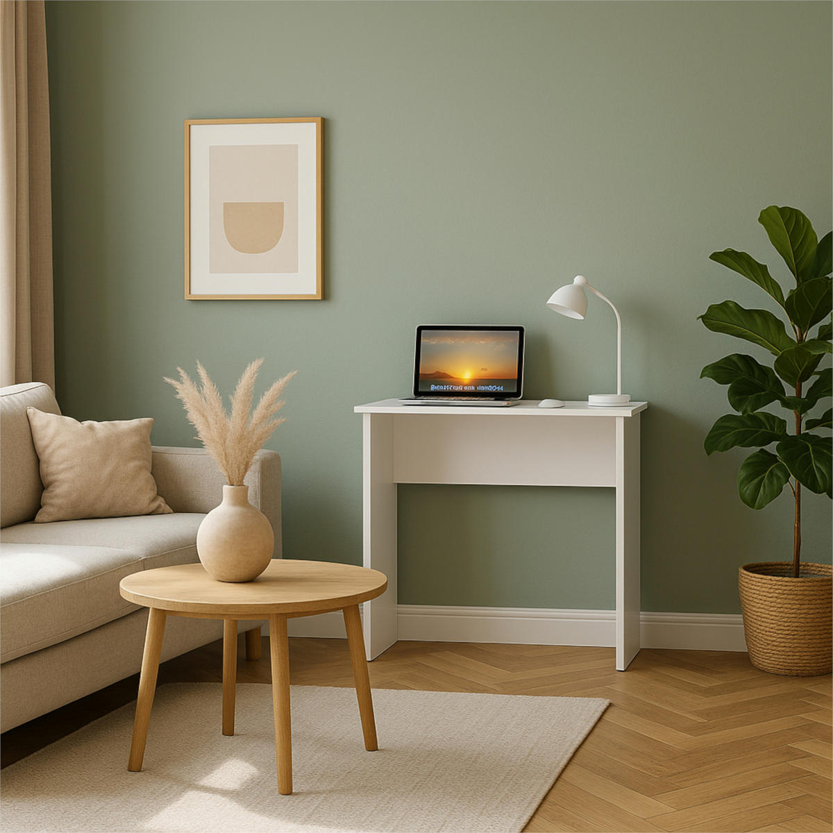 SCHREIBTISCH ULVIK BRK1 Weiß - Weiß, Holzwerkstoff/Kunststoff (50/80/75cm) - Komodee