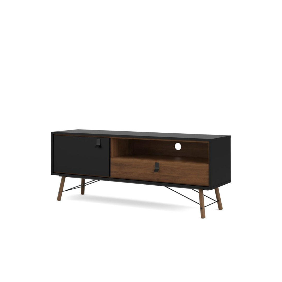 TV-ELEMENT Rye Schwarz 150/40/60 cm - Schwarz, Holzwerkstoff (150/60/40cm) - ebuy24