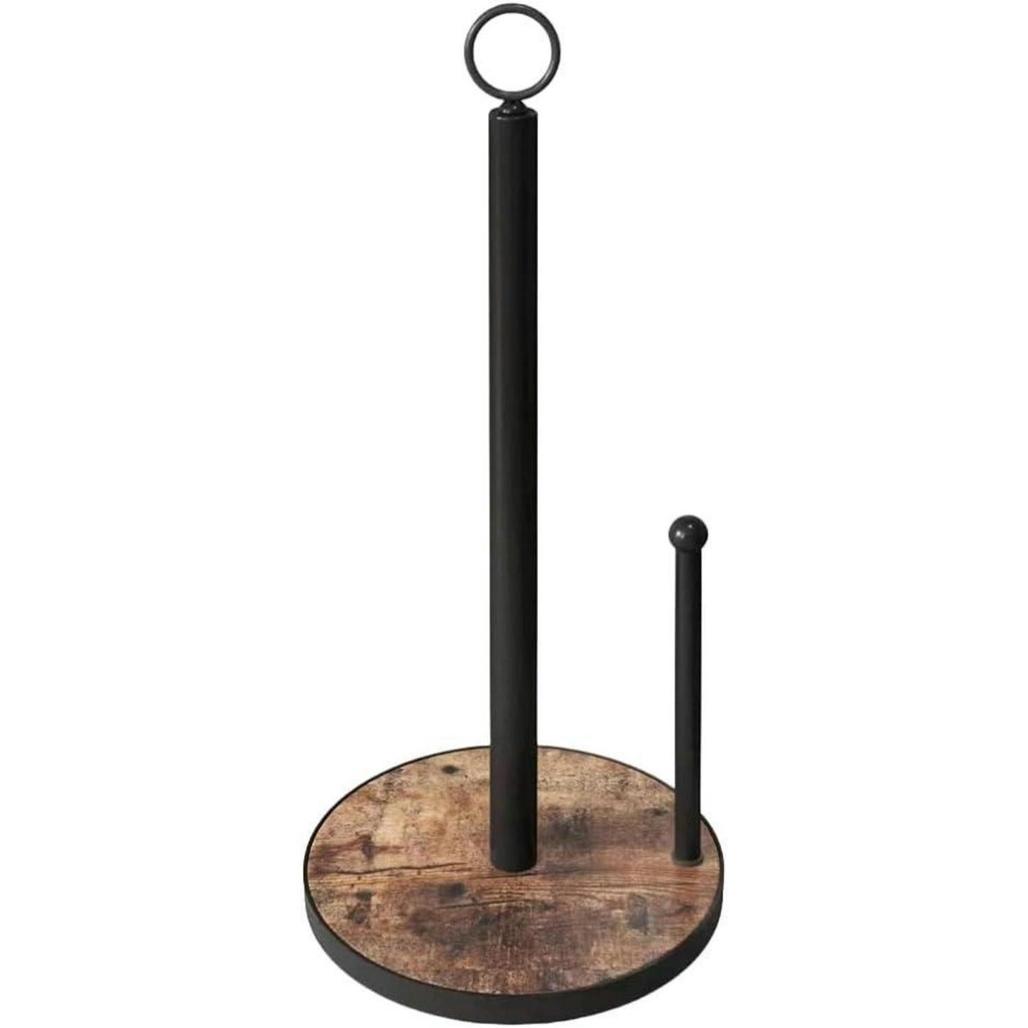KÜCHENROLLENHALTER Stehend Holzbasis Landhausstil Braun - Multicolor, Holz (17.8/7.6/33cm)