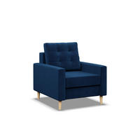 LOUNGESESSEL BLANK, Dunkelblau - Blau, Textil (75/88/92cm) - Mebligo