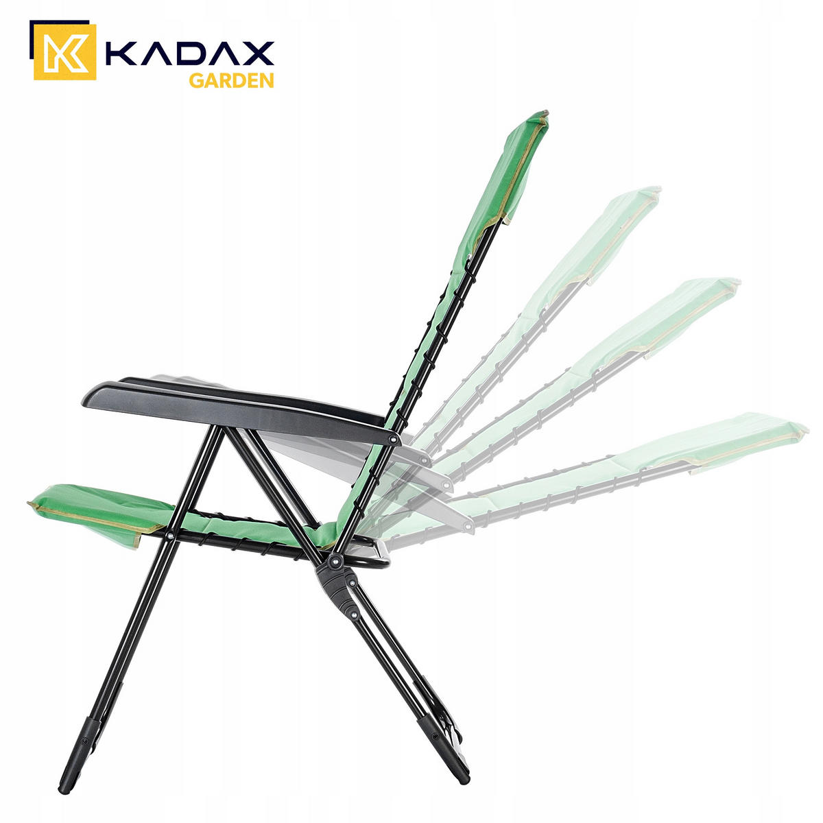 GARTENSESSEL Grün - Grün, Metall (55/120cm) - KADAX