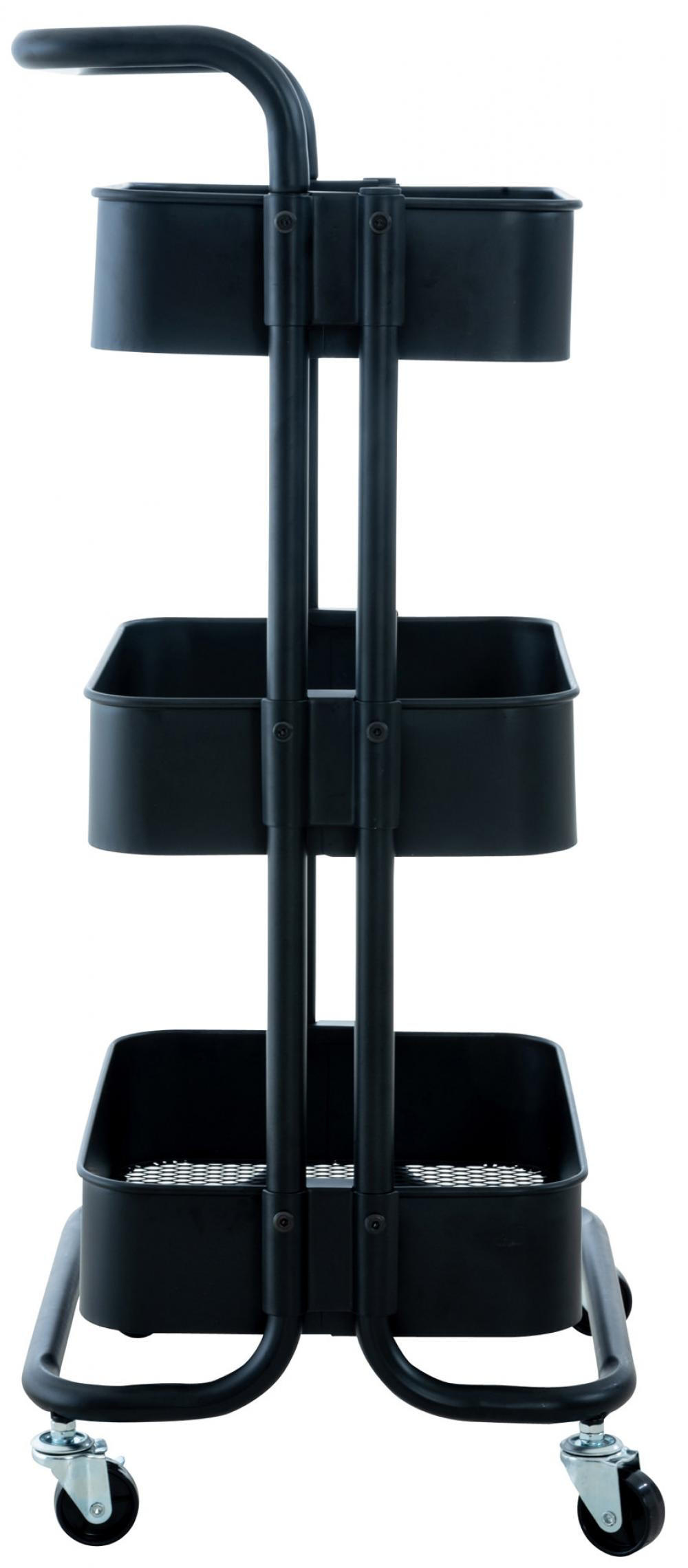 SERVIERWAGEN Metall Schwarz - Schwarz, Metall (43/86/36cm) - CLP