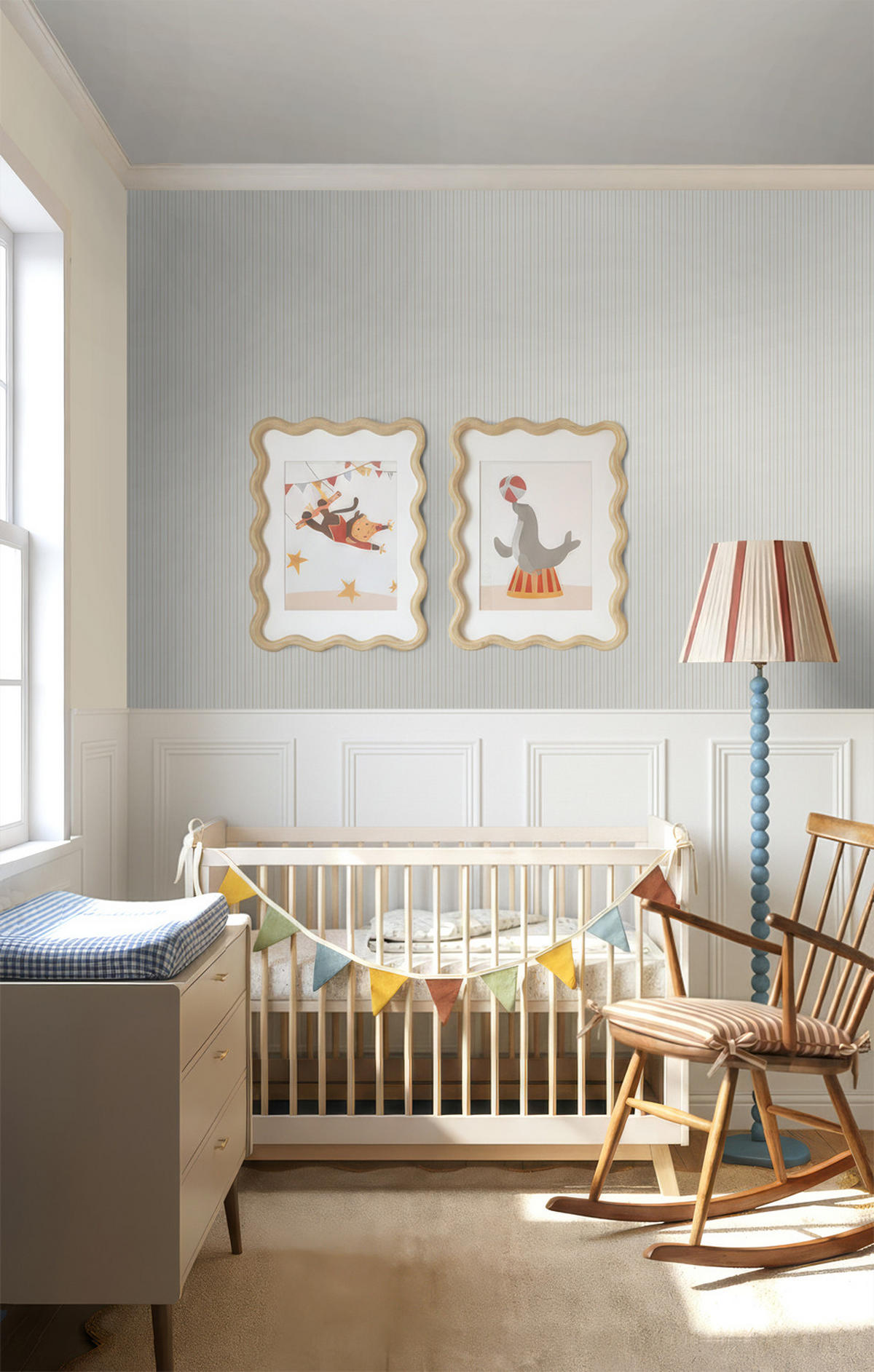 TAPETE Streifen 53 cm x 10.05 m - Beige, Papier (53/1000cm) - Sanders & Sanders
