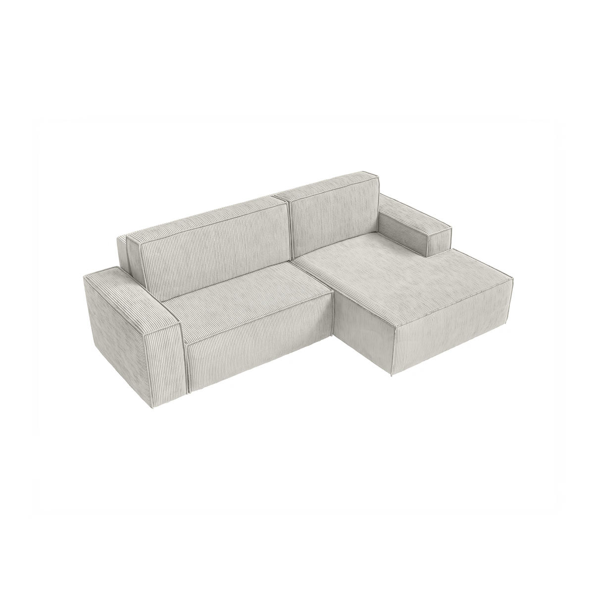 ECKSOFA Kokko mit Schlaffunktion, Cremeweiß - Creme, Textil (267/167cm) - Fedve