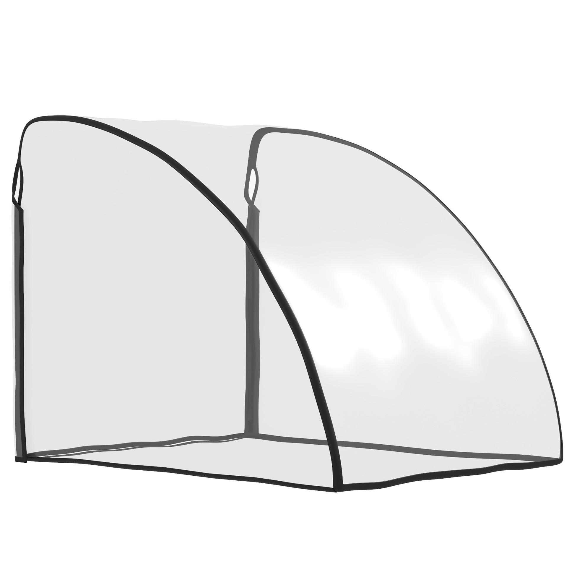 REGENSCHUTZ für Kinderanhänger Schutz Regenberzug Tranparent Kunststoff - Transparent, Kunststoff (61/61/76cm) - HOMCOM