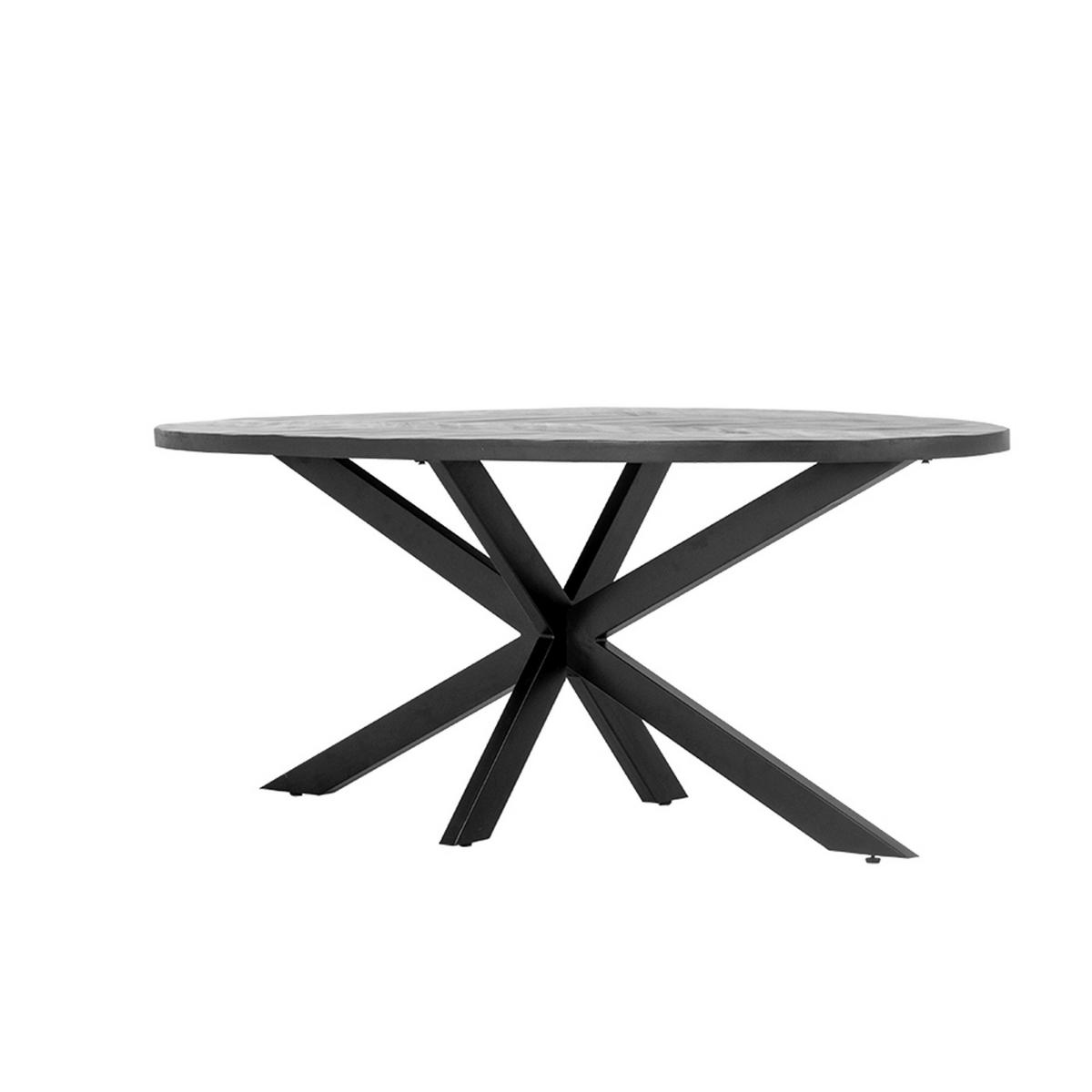 ESSTISCH oval Herringbone 240cm, schwarz - Schwarz, Holz (240/100/78cm) - Giga Meubel