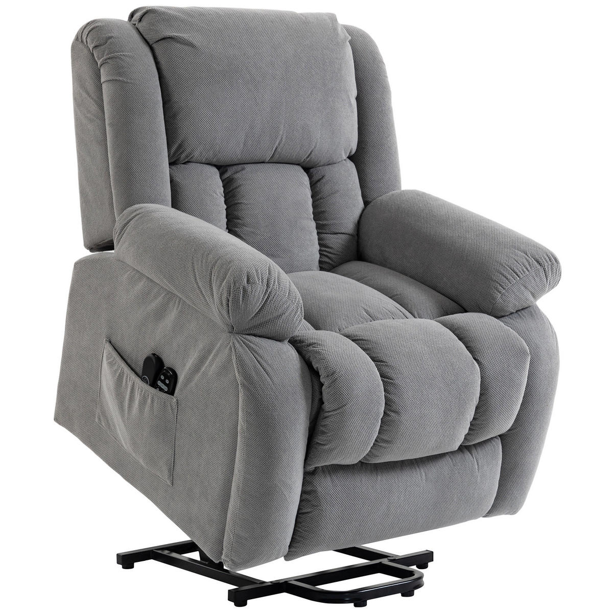 SESSEL Massagefunktion Aufstehhilfe 93/104/100 cm - Ahornfarben, Textil (104/100/93cm) - PANGIVO