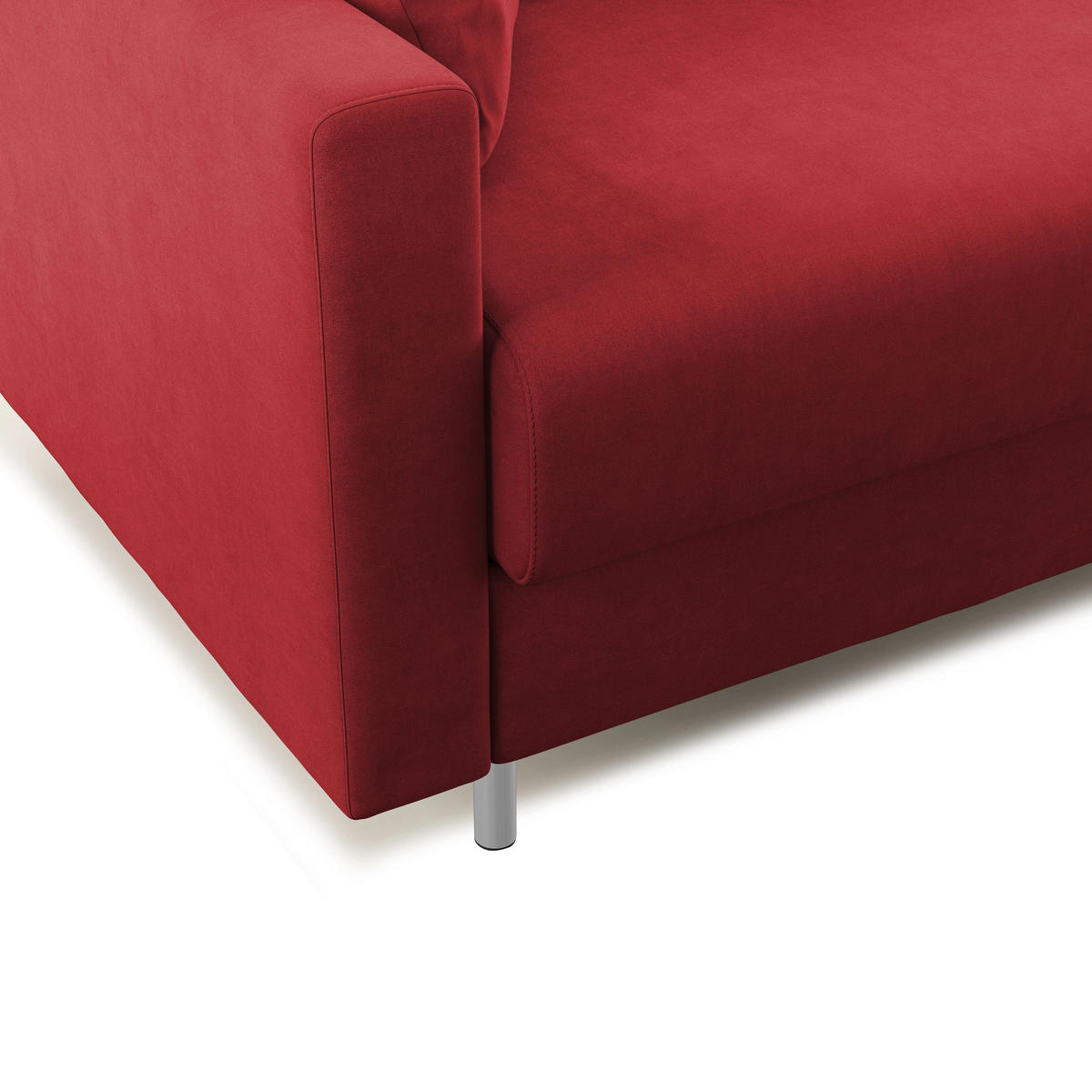 SCHLAFSOFA Megan - Rot, Textil (208/97/96cm) - Divani.store