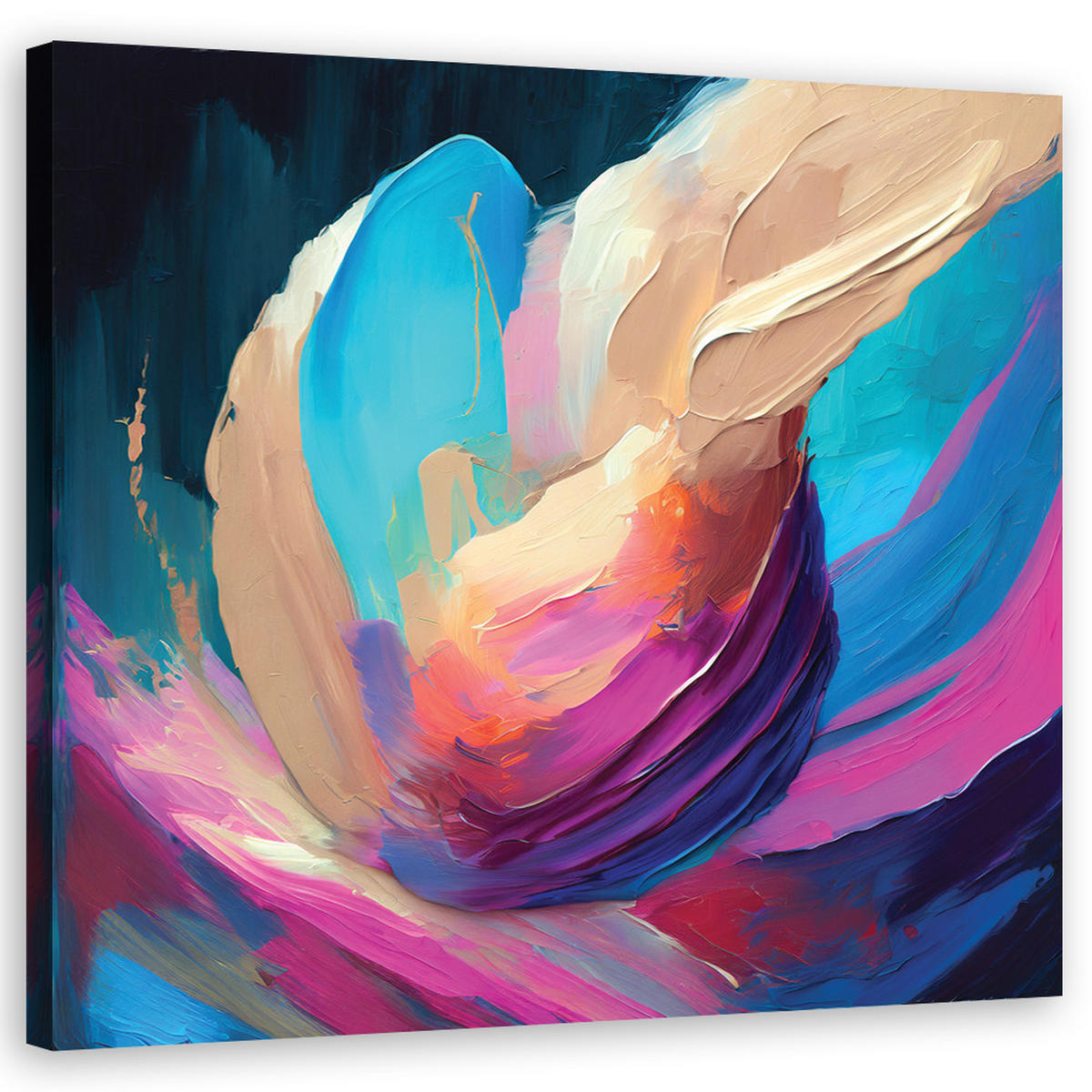 WANDBILD bunte abstraktion - Multicolor, Textil (50/50cm) - Feeby