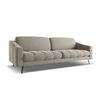 4-SITZER-SOFA Samt Stoff Grau - Taupe/Schwarz, Textil/Metall (238/80/95cm) - Makamii