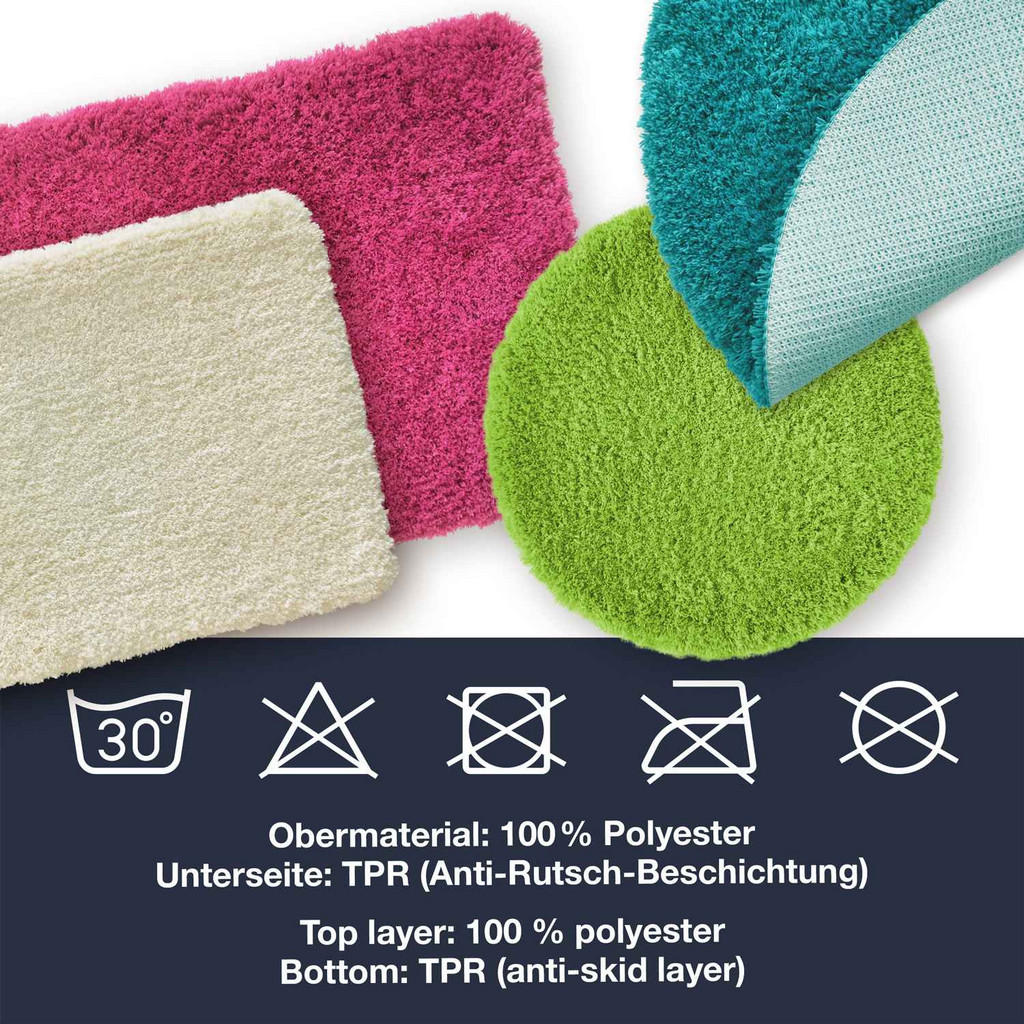 Thumbnail - WohnDirect Hochflor, Grau, Textil, 60x80 cm, Oeko-Tex® Standard 100, Badtextilien, Badematten