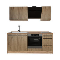 JEDNOTKOVÁ KUCHYNĚ R-Line, Řemeslný dub/Zlatý mocný dub, 180 cm, PD Dub - dub artisan/barva dubu, kompozitní dřevo (180/206.8/60cm) - Vicco