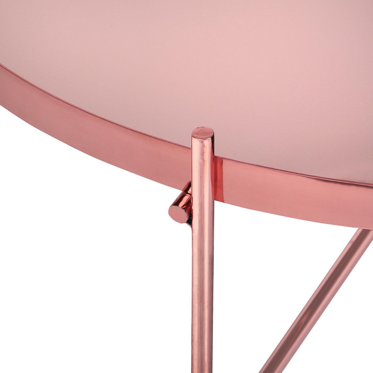 BEISTELLTISCH rund Kupfer Ø 43/45 cm - Kupferfarben, Metall (45/43/45cm) - WOMO-DESIGN