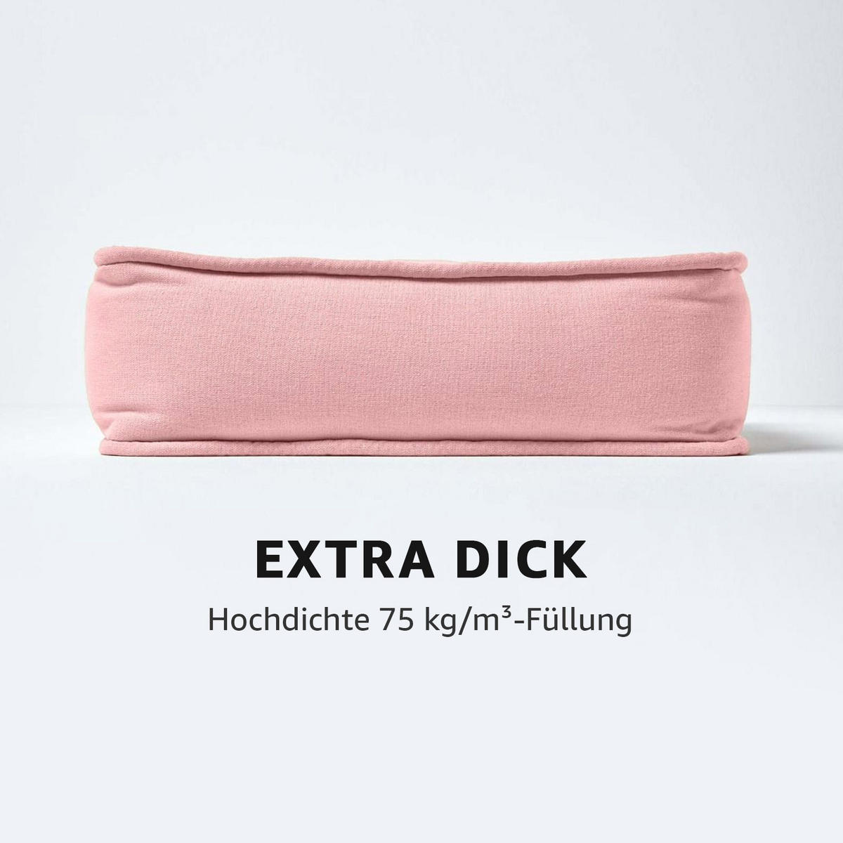 SITZKISSEN rosa 40/40/10 cm – Stuhlkissen Baumwolle - Rosa, Textil (40/40/10cm) - Homescapes