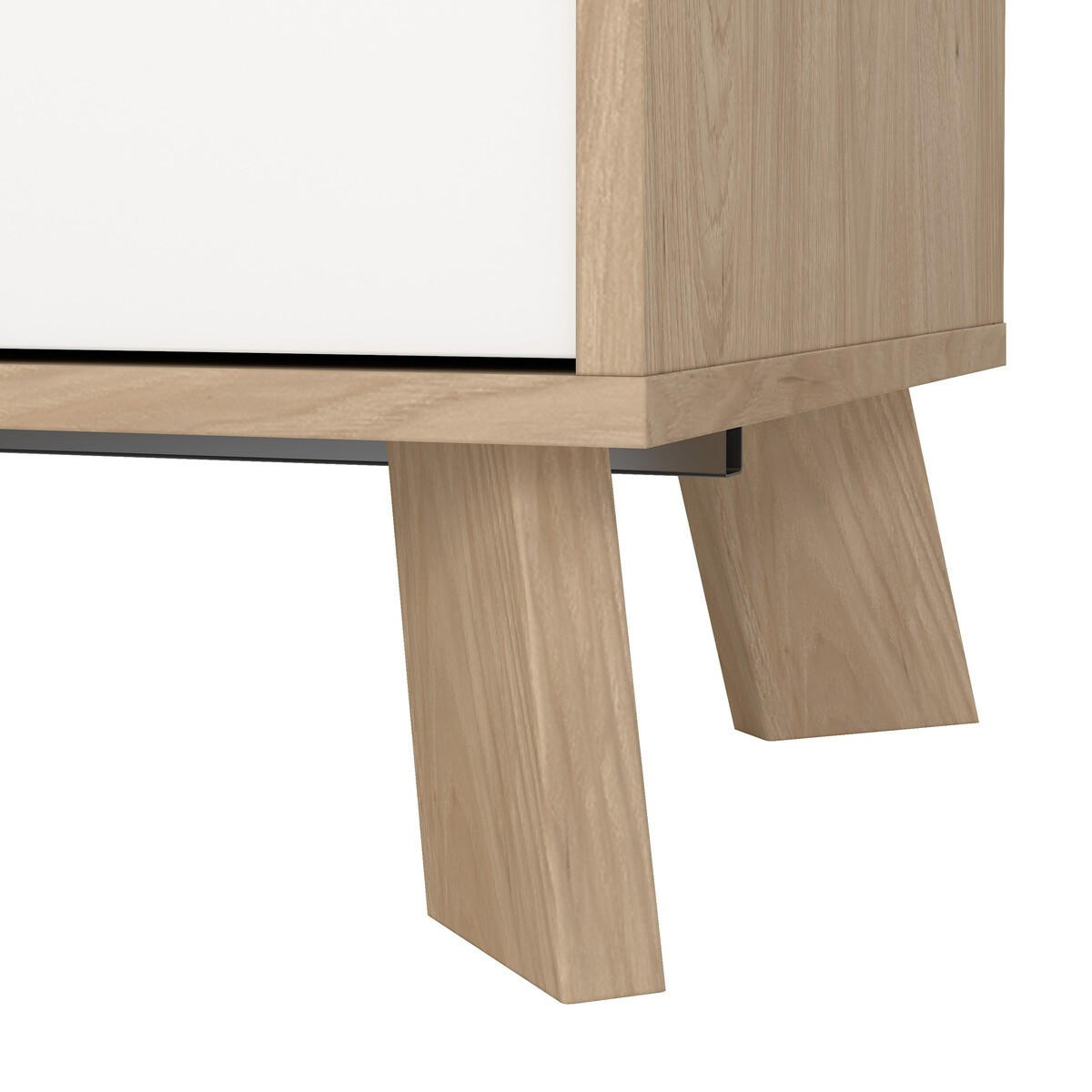 SIDEBOARD, Ikast, Eiche, Holzwerkstoff, 148 x 40 x 73 cm - Weiß, Holzwerkstoff (39.1/73/147.2cm) - Calicosy
