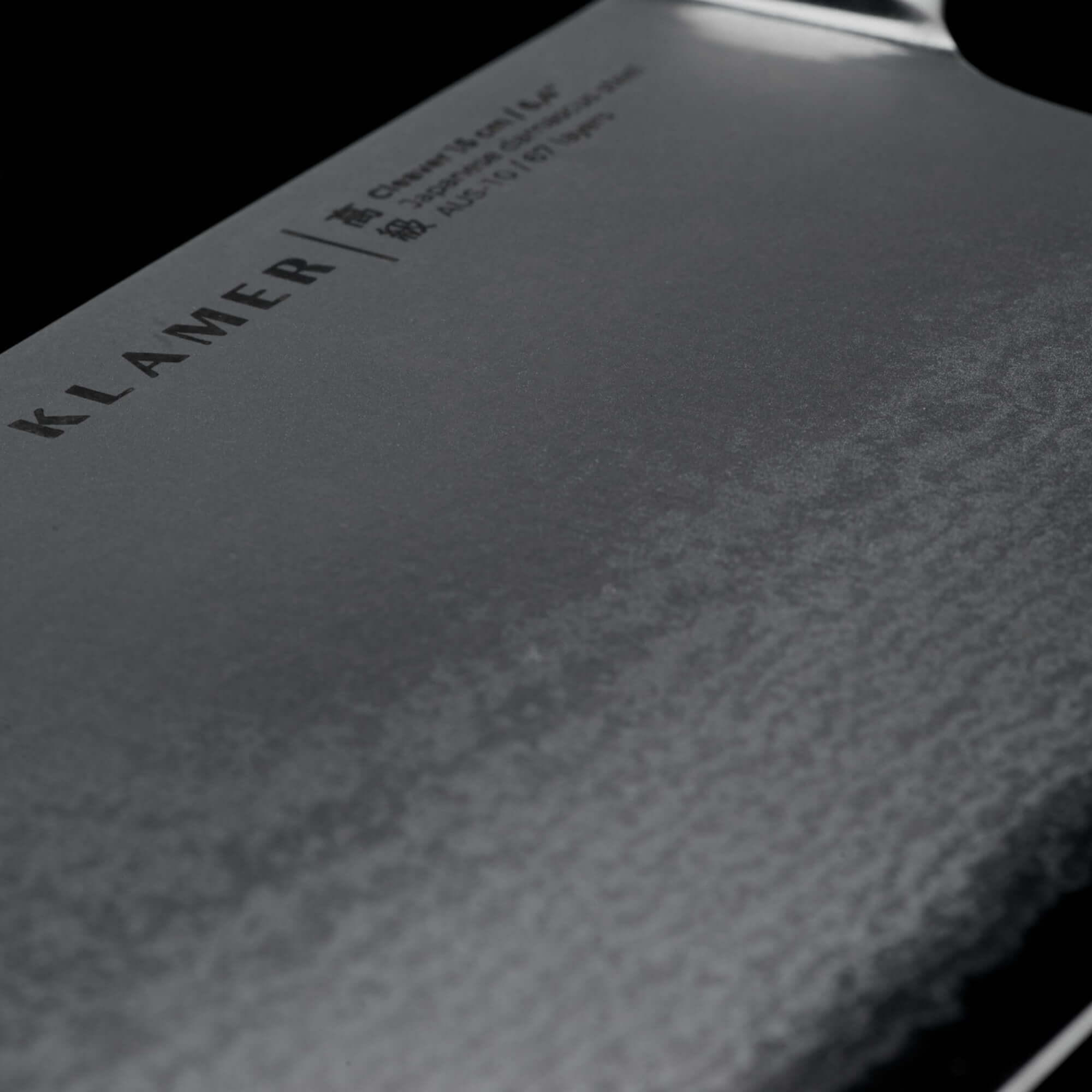 MESSER Damast Hackmesser 16 cm Pakkaholz - Schwarz, Metall (29.5cm) - KLAMER